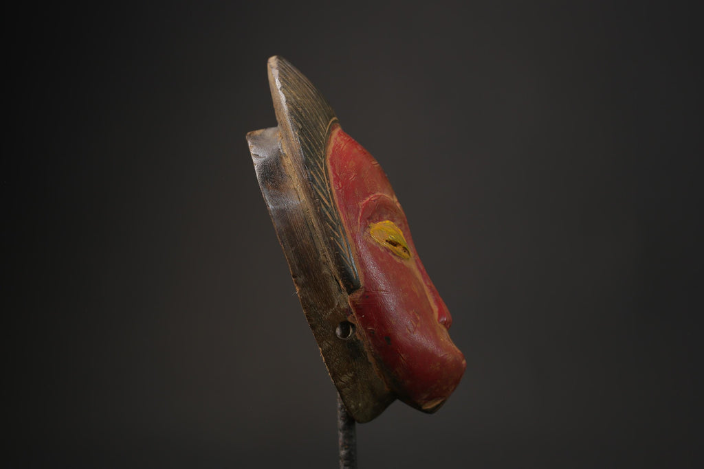 African wood mask antiques Tribal African Art Face Mask African Guro Baule Masks for wall-8618