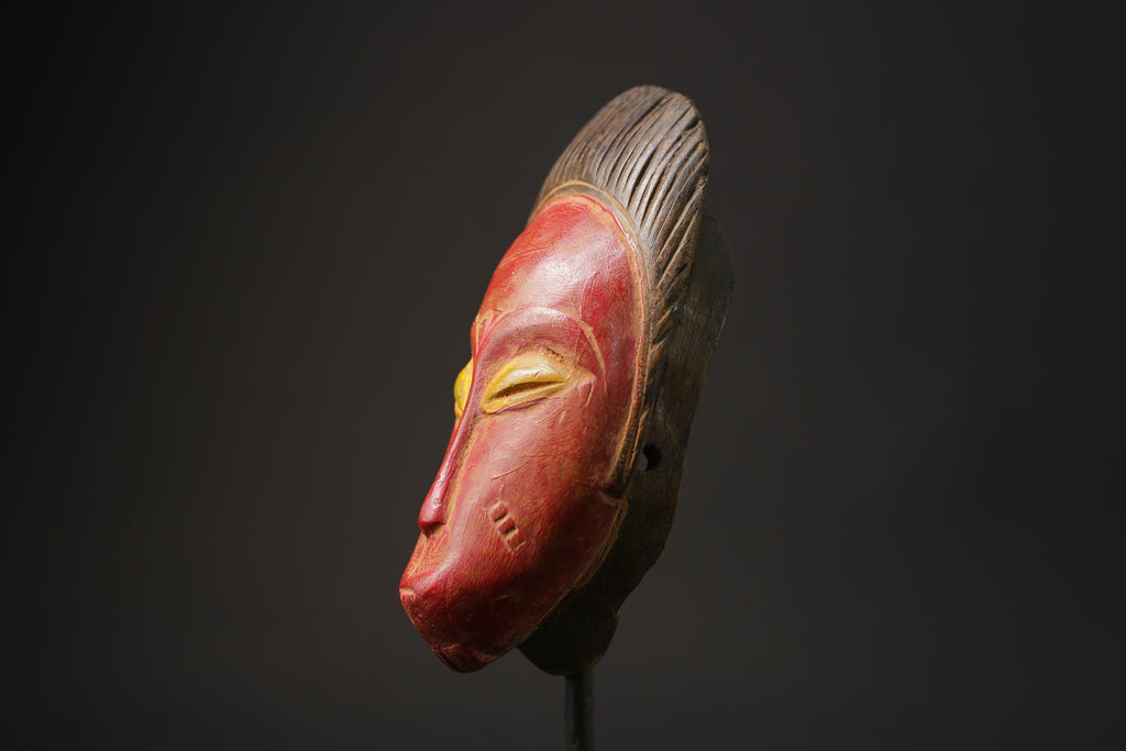 African wood mask antiques Tribal African Art Face Mask African Guro Baule Masks for wall-8618