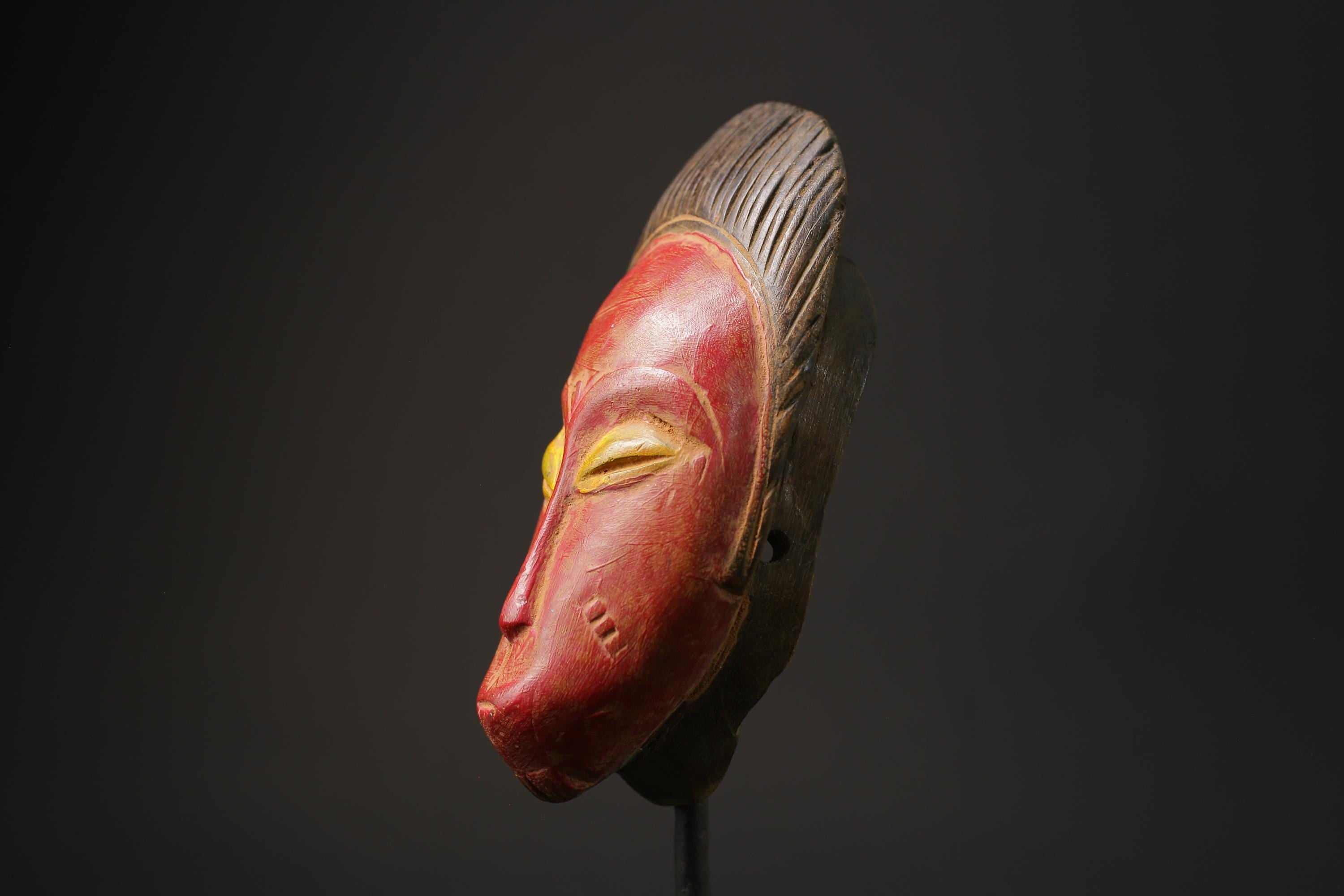 African wood mask antiques Tribal African Art Face Mask African Guro Baule Masks for wall-8618