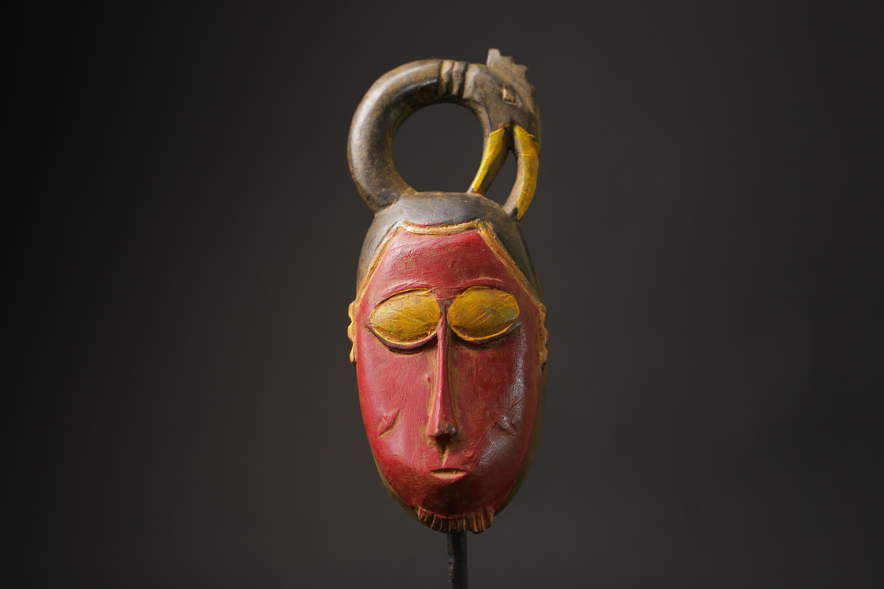 African wood mask antiques Tribal African Art Face Guro Mask Handmade Masks for wall-8620