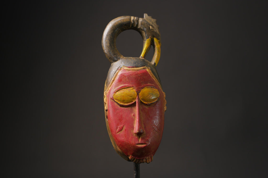 African wood mask antiques Tribal African Art Face Guro Mask Handmade Masks for wall-8620