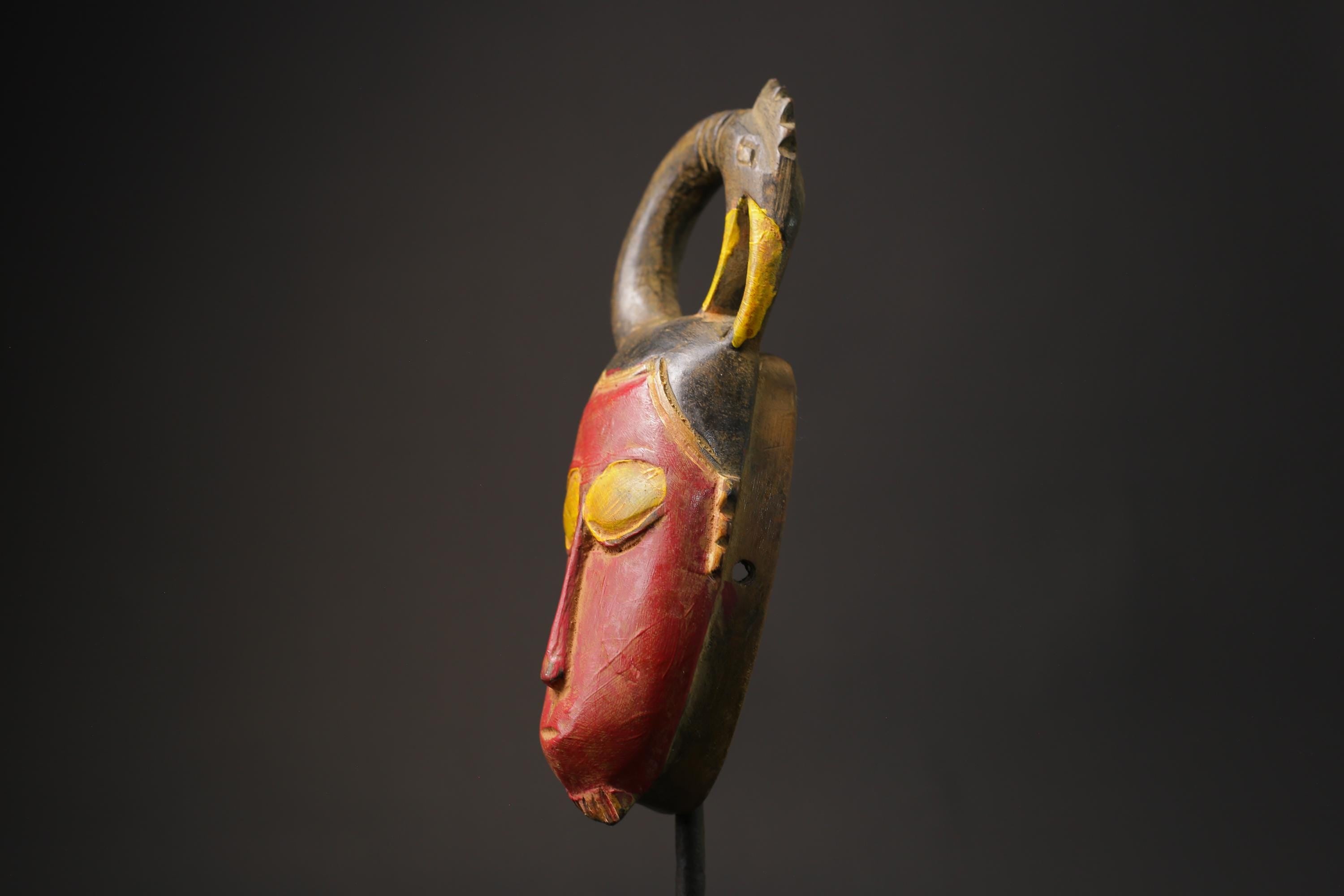 African wood mask antiques Tribal African Art Face Guro Mask Handmade Masks for wall-8620