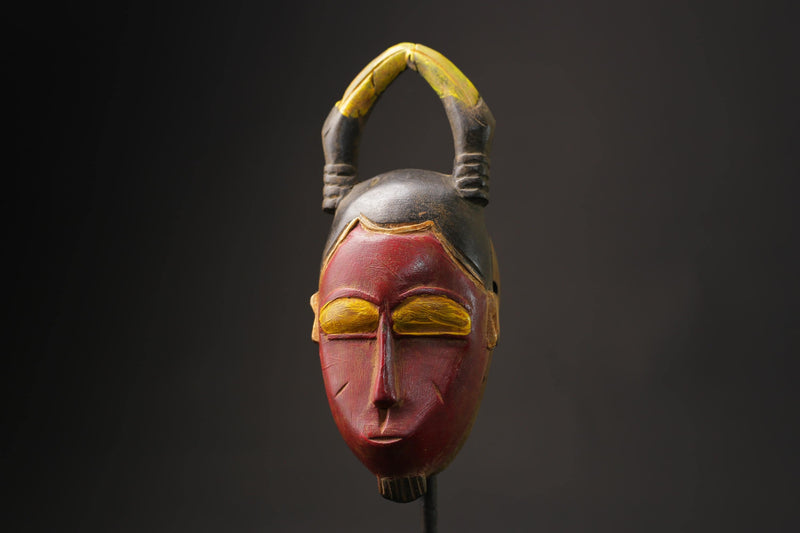 African wood mask antiques Tribal African Art Face Mask African Guro Baule Masks for wall-8622