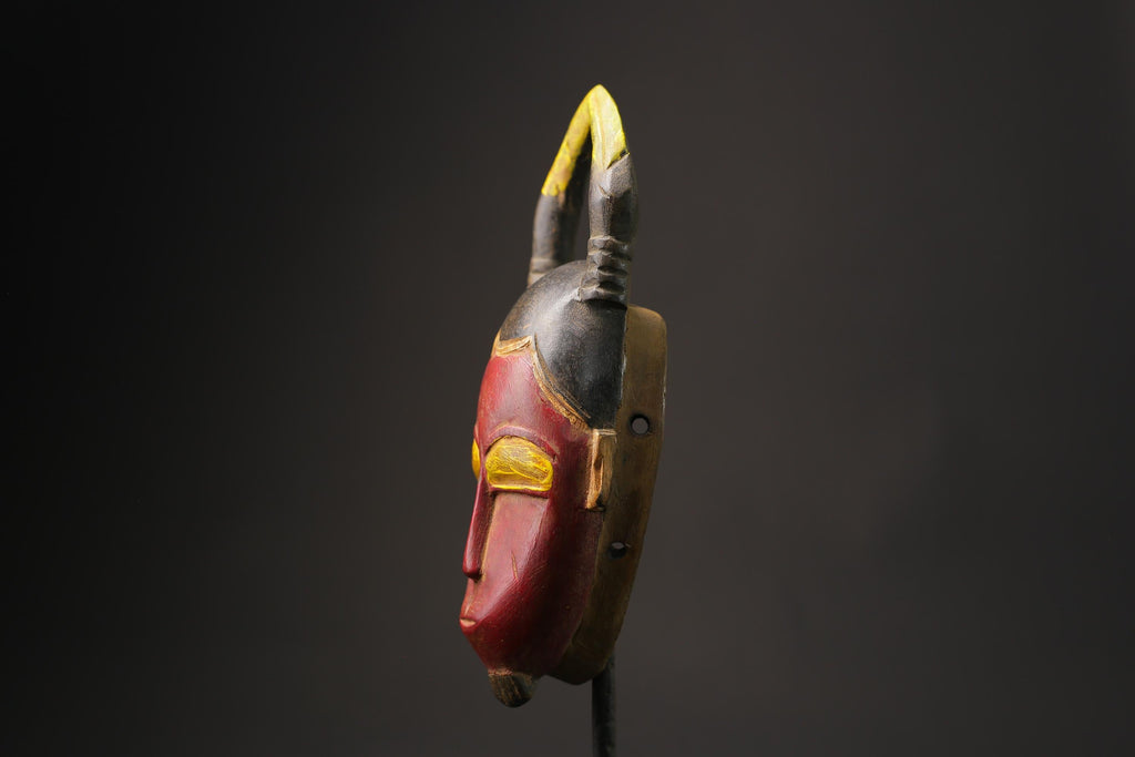 African wood mask antiques Tribal African Art Face Mask African Guro Baule Masks for wall-8622