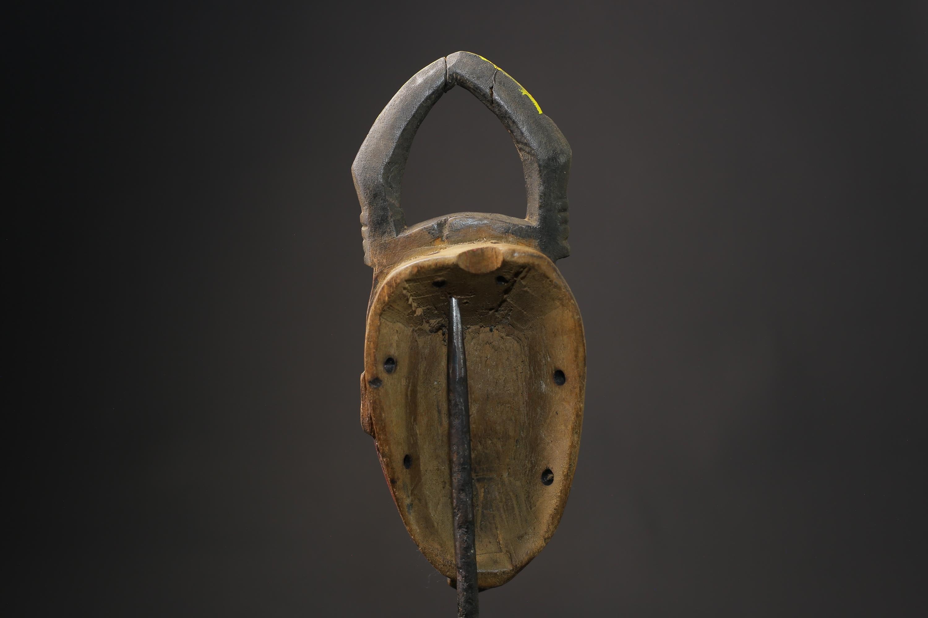 African wood mask antiques Tribal African Art Face Mask African Guro Baule Masks for wall-8622