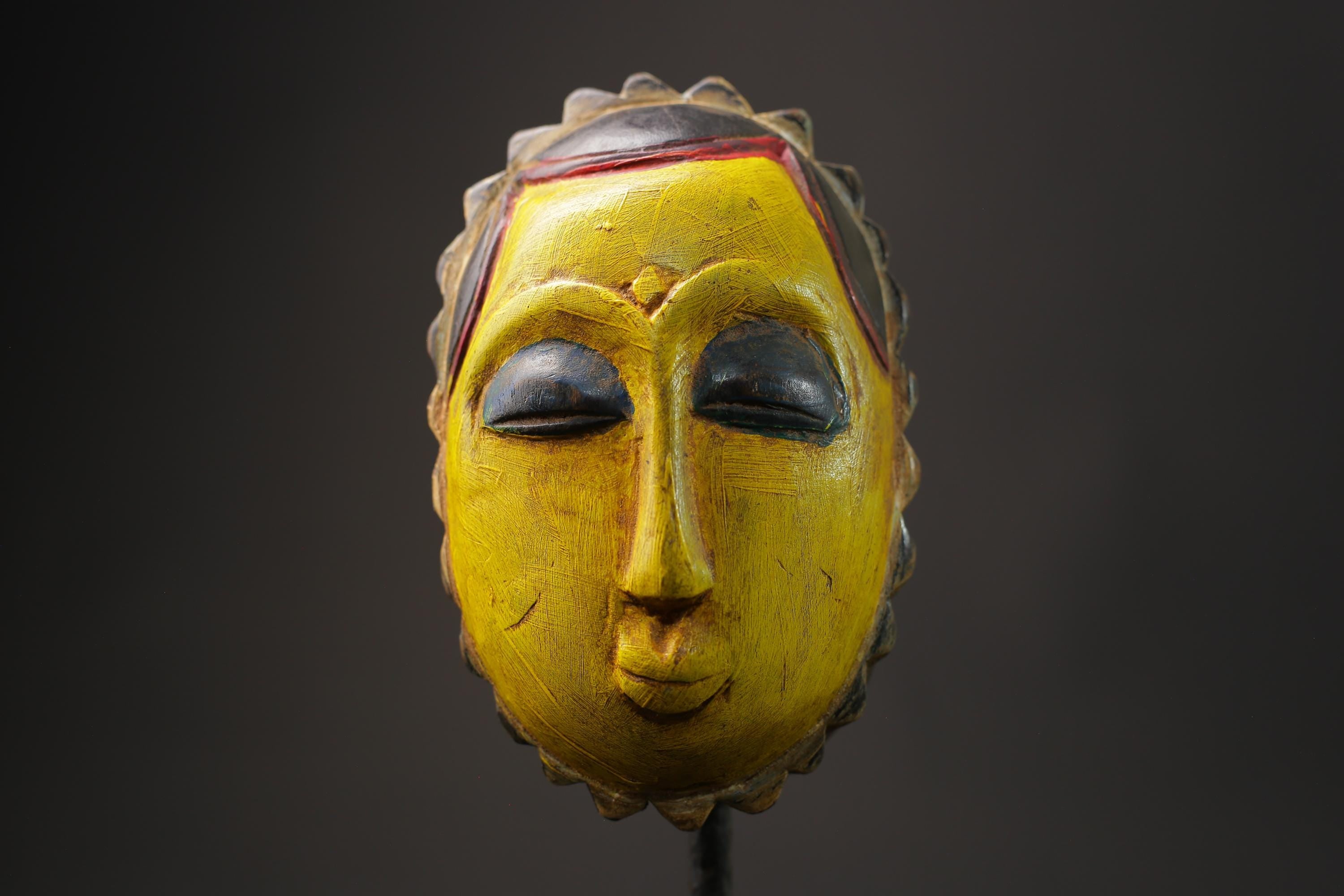 African wood mask antiques Tribal African Art Face Guro Mask Handmade Masks for wall-8623