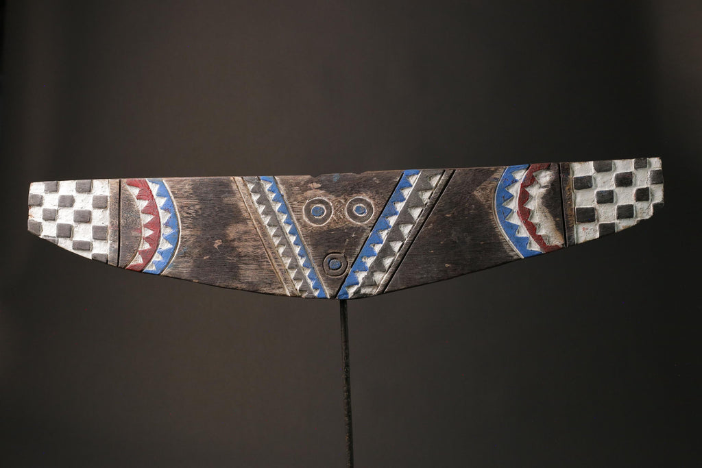 African wood mask antiques Carved Vintage Wall Hanging Bedu plank Masks for wall-G1105