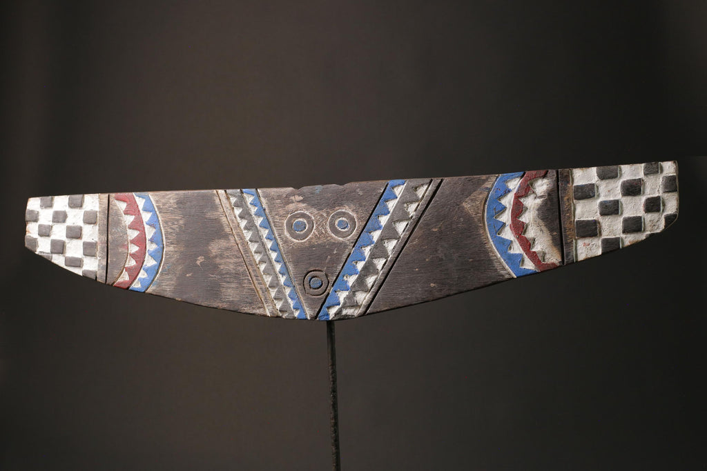 African wood mask antiques Carved Vintage Wall Hanging Bedu plank Masks for wall-G1105