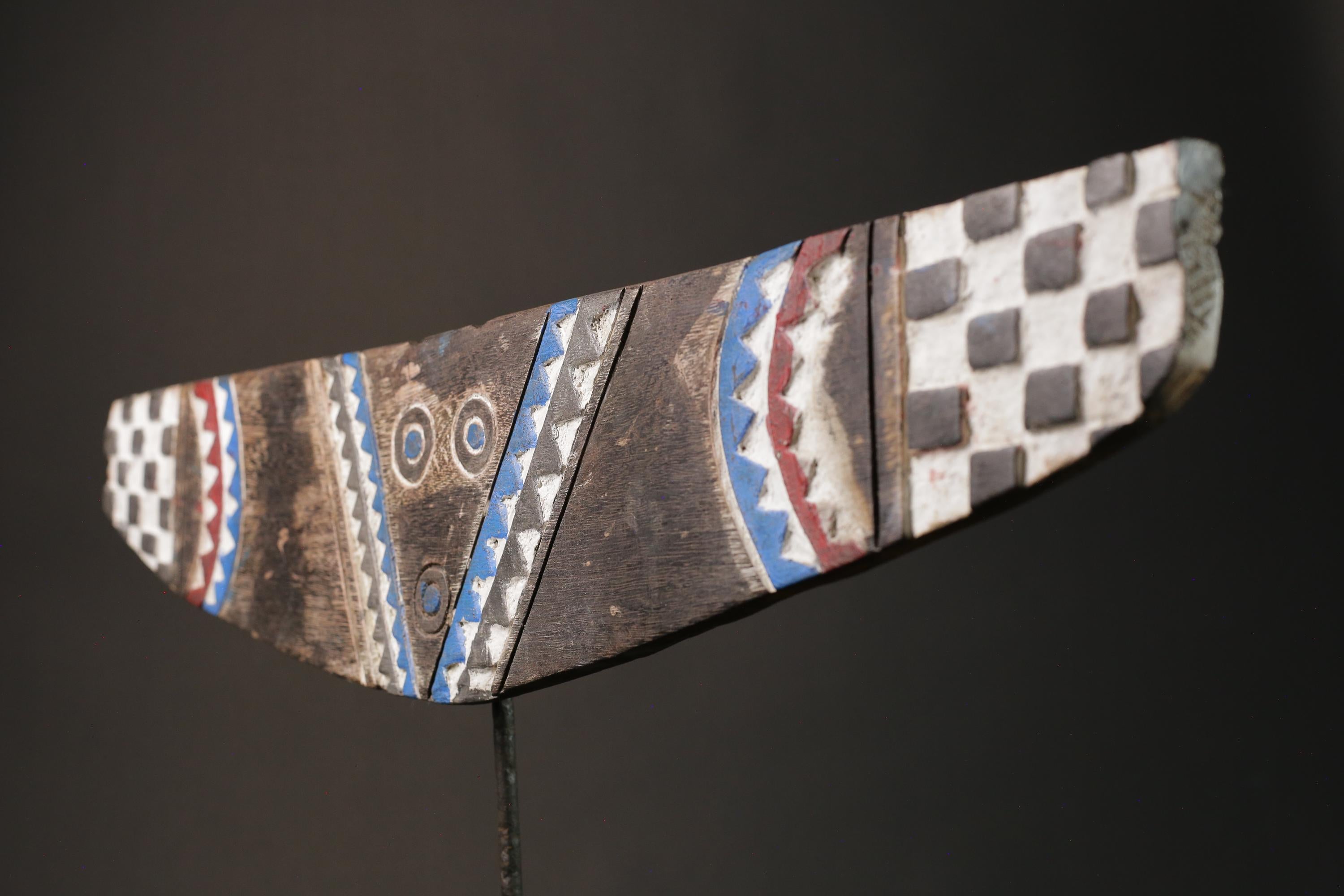 African wood mask antiques Carved Vintage Wall Hanging Bedu plank Masks for wall-G1105