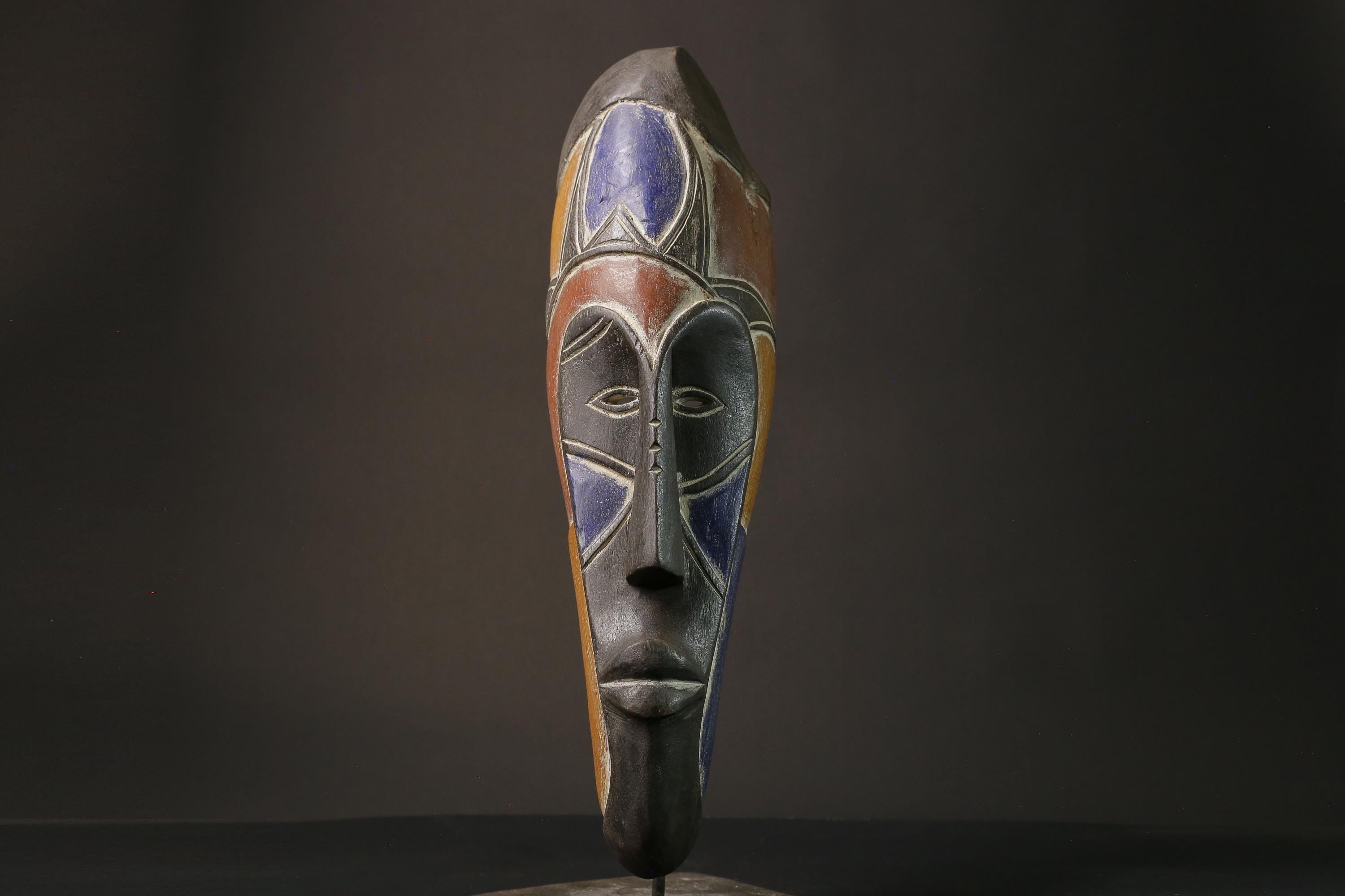 African mask African real figure vintage African masks for wall Masks Fang -5898