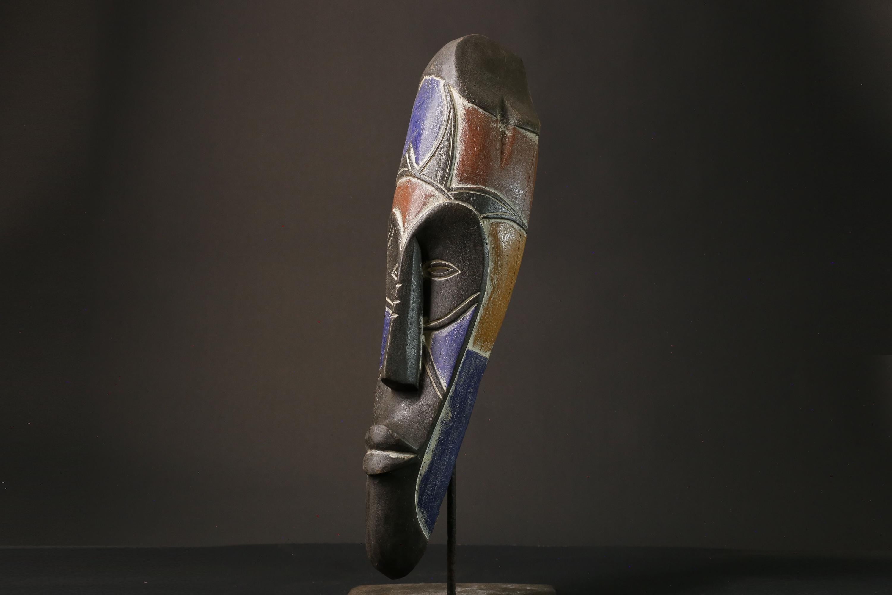 African mask African real figure vintage African masks for wall Masks Fang -5898