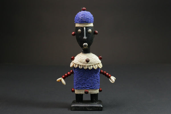 African Beaded Namji Doll wooden vintage Home Décor statue Home Décor statue-G1079