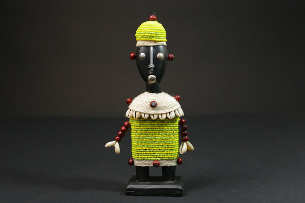 African Beaded Namji Doll wooden African statue wooden-G1084