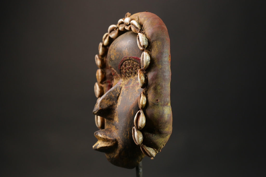 African mask African real figure vintage African masks for wall art Dan mask -G1064