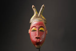 African wood mask antiques Guro Mask Handmade African Masks Wall Hanging -8632