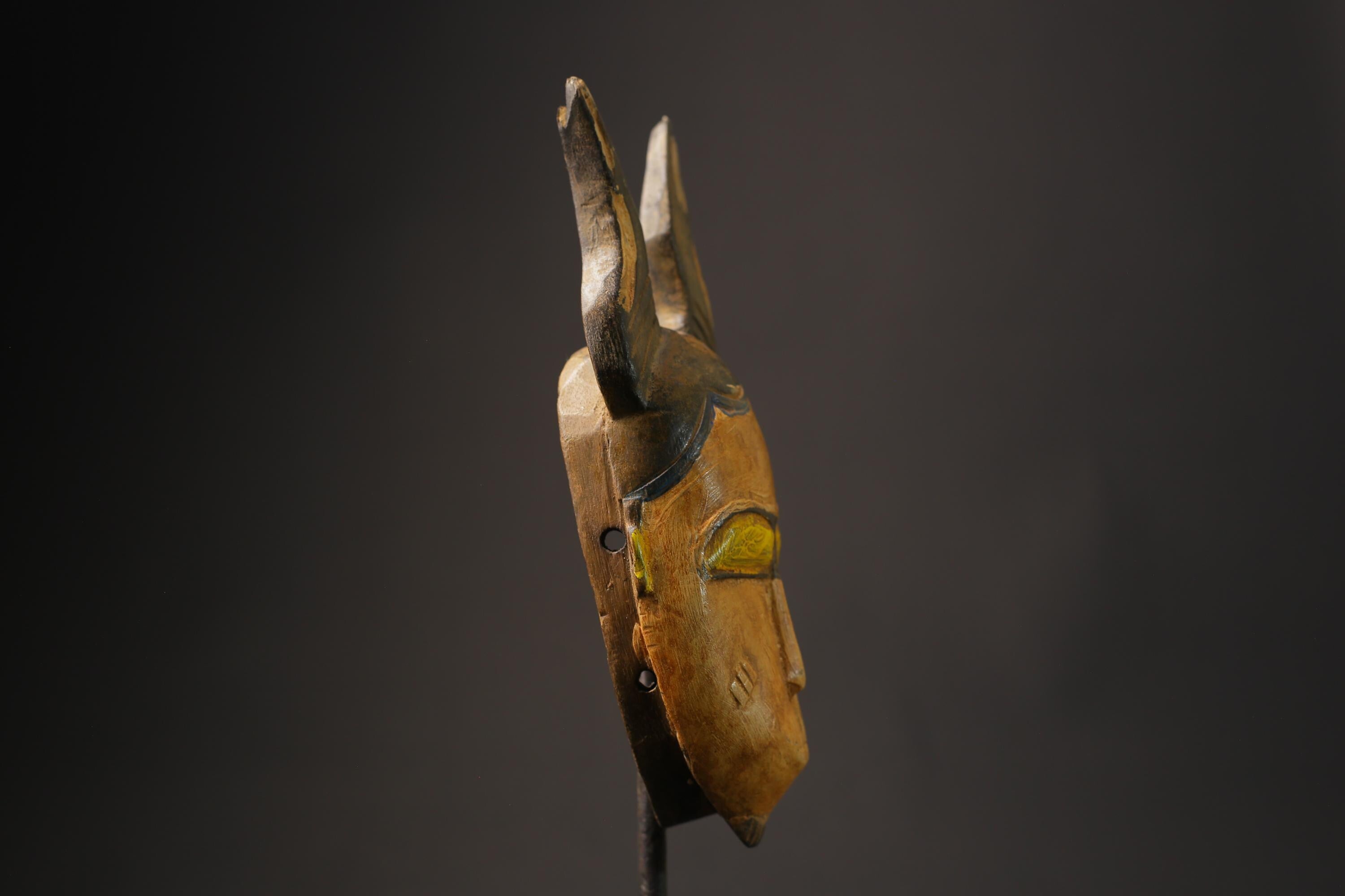African wood mask antiques Guro Mask Wood Carved Mask wall hanging Masks for wall -8631