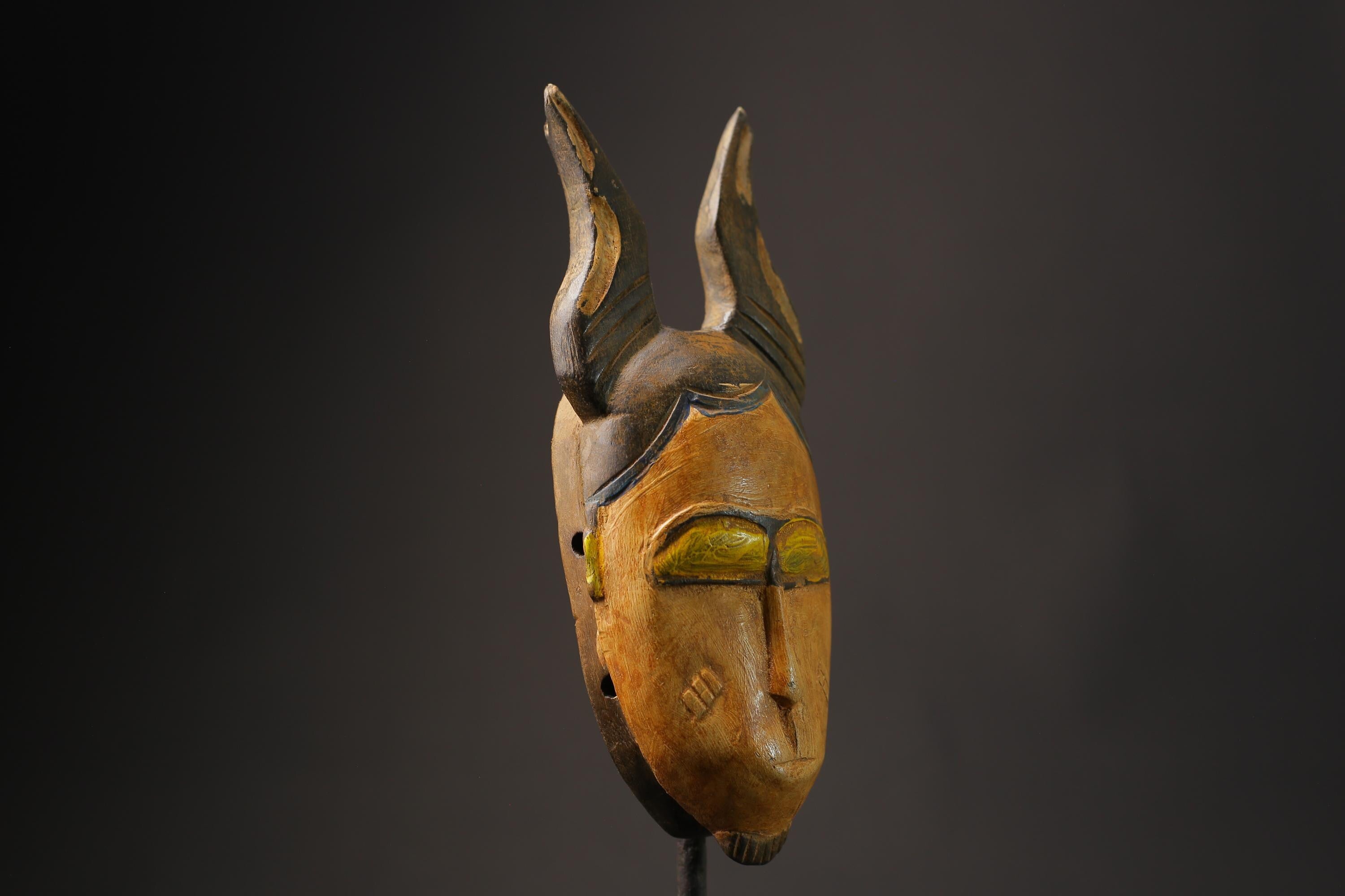African wood mask antiques Guro Mask Wood Carved Mask wall hanging Masks for wall -8631