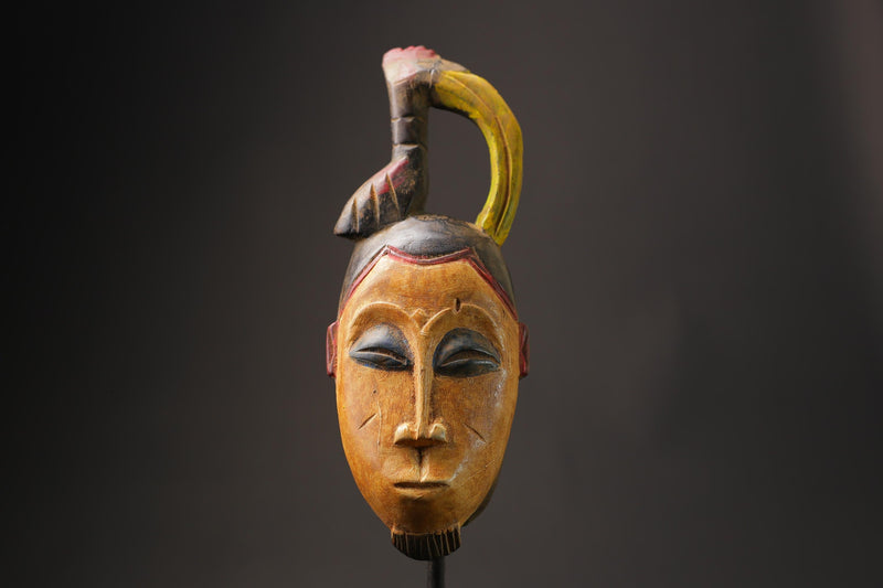 African wood mask antiques Home Décor Tribal Art Face Mask yaoure guro Masks for wall-8624