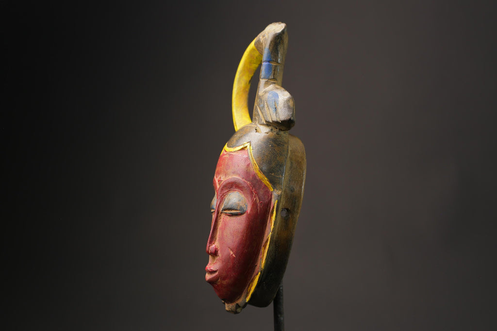 African wood mask antiques Guro Mask Wood Carved Dense Wood Masks for wall-8629