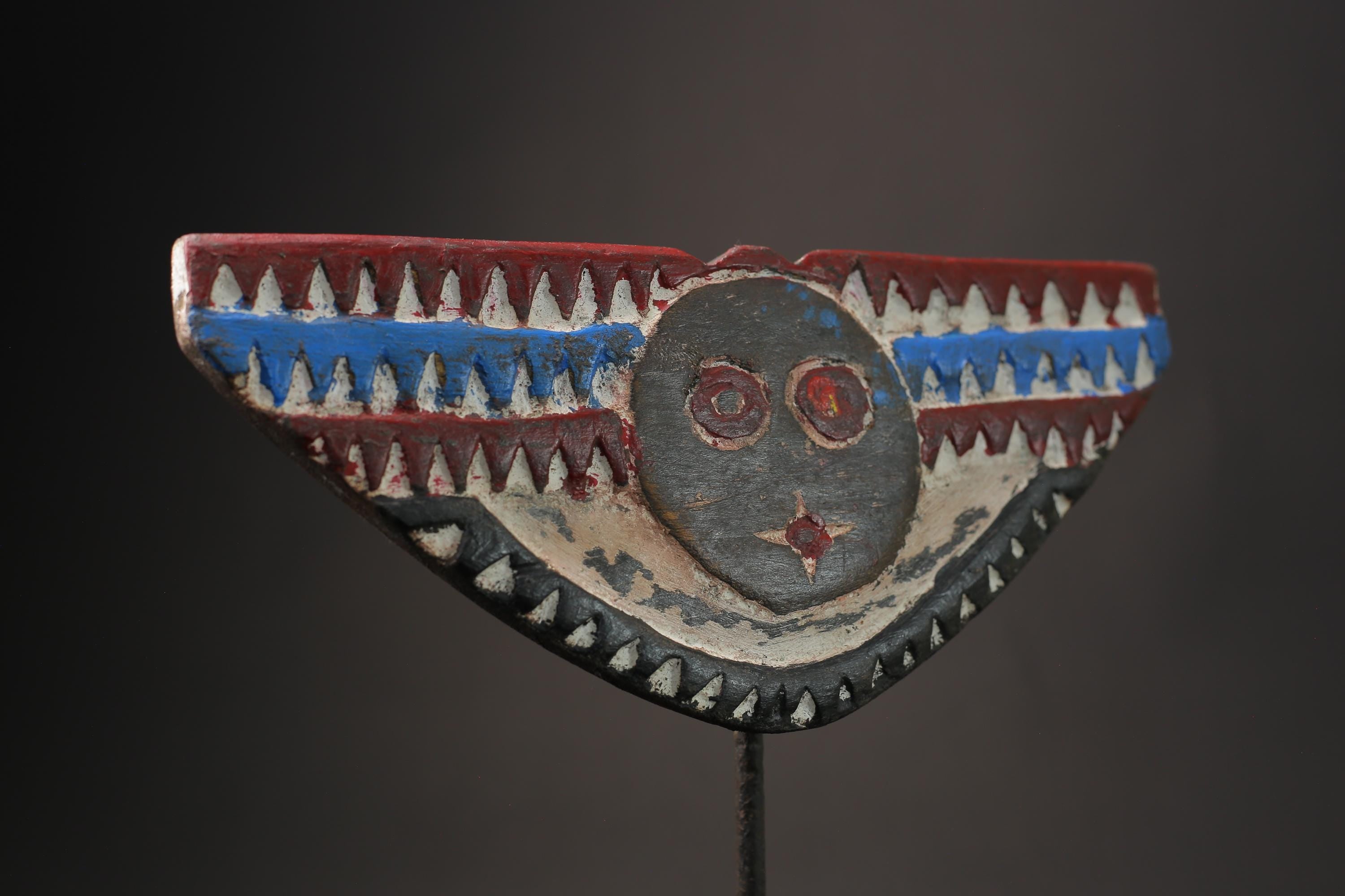 African wood mask antiques African Wall Decor Plank Mask Handmade vintage Masks for wall-9899
