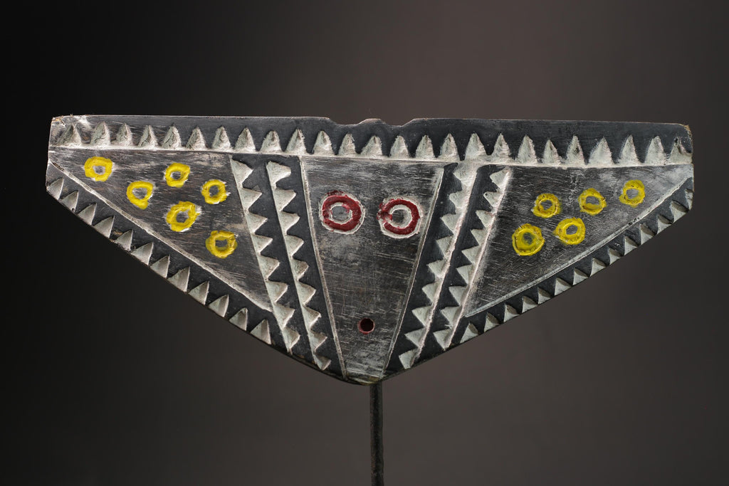 African wood mask antiques Wall Hanging Hand Carved Wooden Bedu mask Plank Masks for wall-9901
