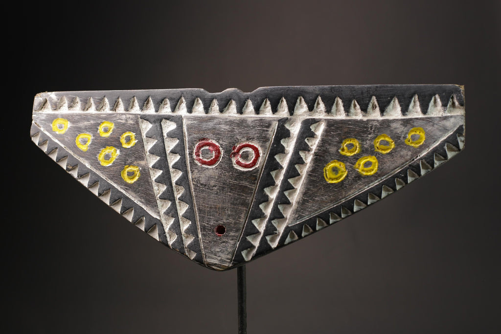 African wood mask antiques Wall Hanging Hand Carved Wooden Bedu mask Plank Masks for wall-9901