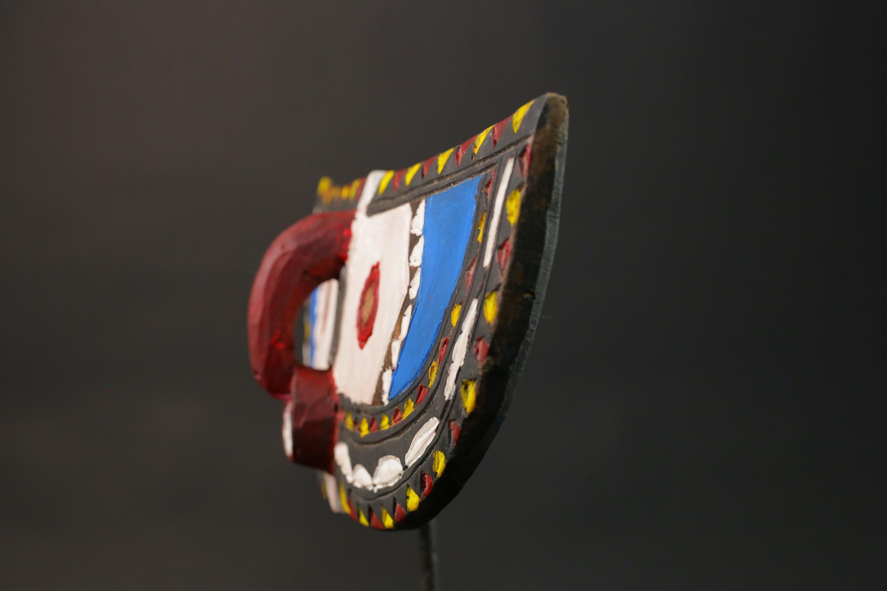 African mask wood African real figure vintage African masks for wall Bobo Plank Hand Carved-G1075