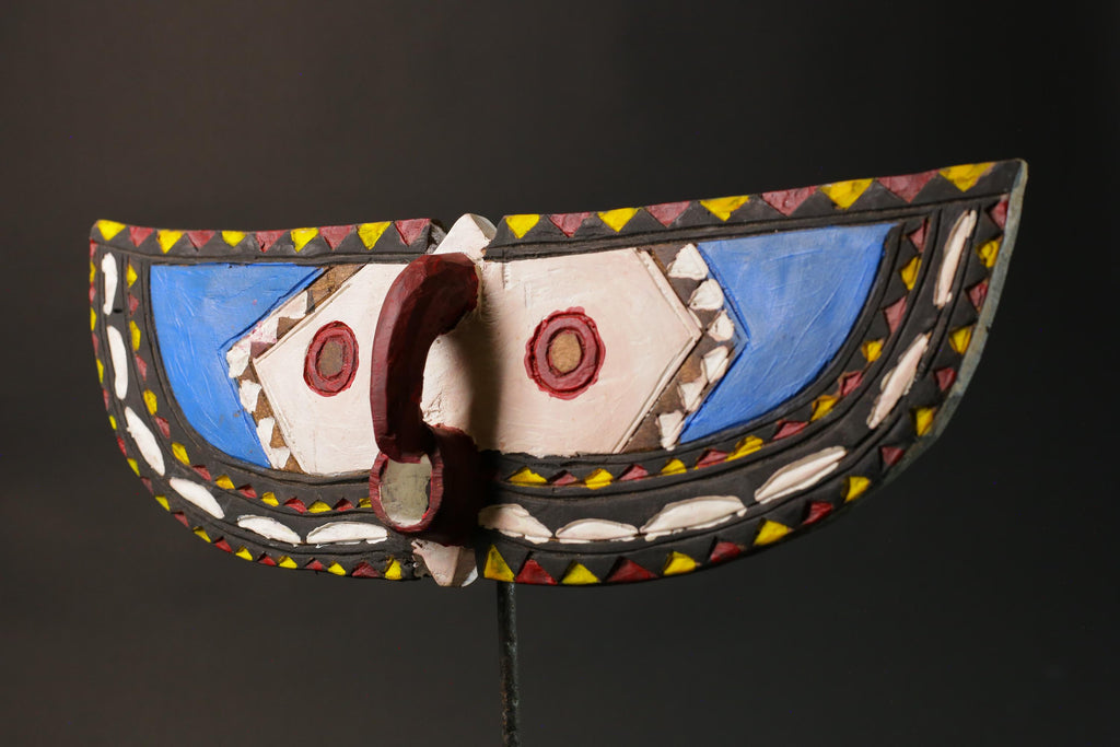 African mask wood African real figure vintage African masks for wall Bobo Plank Hand Carved-G1075