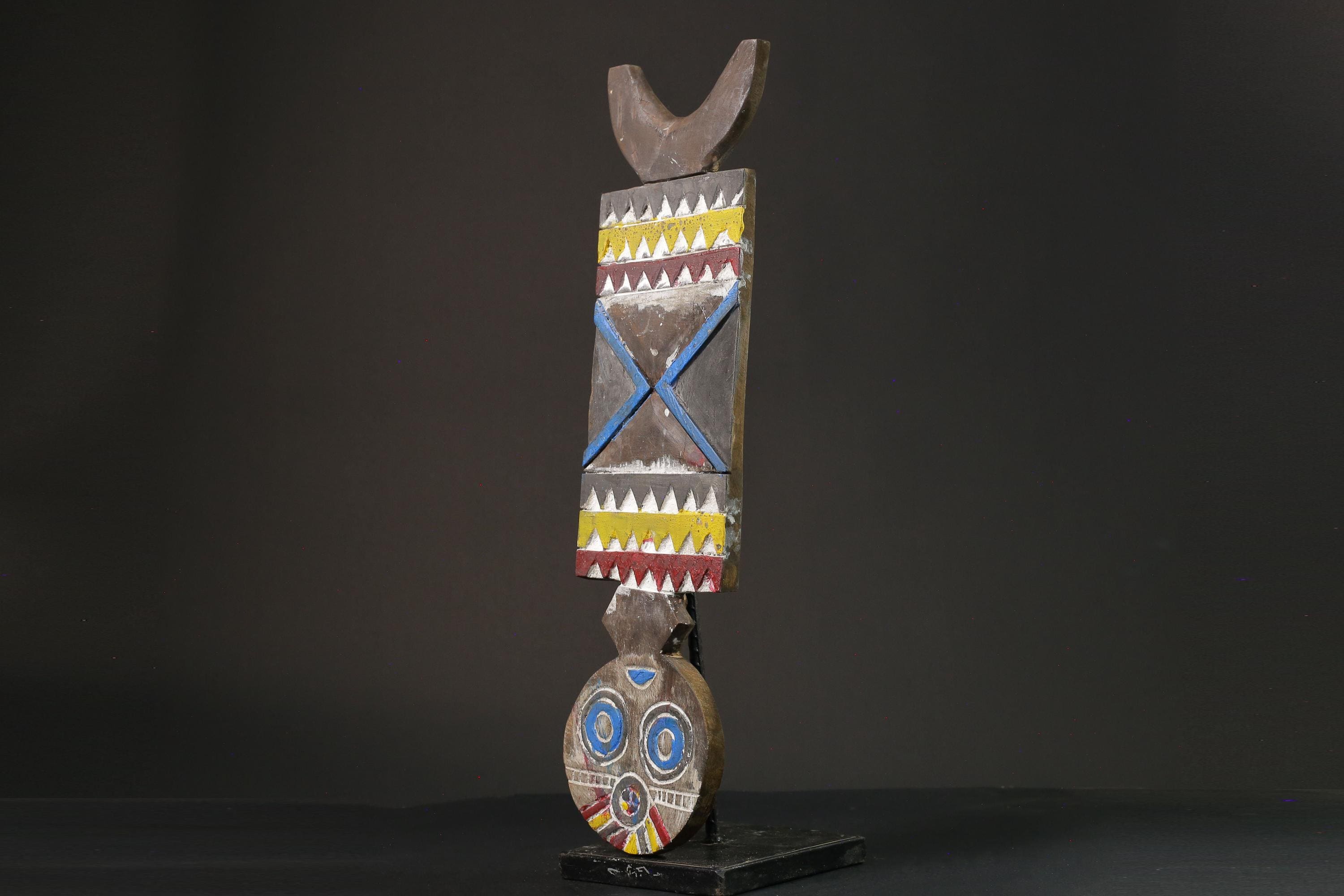 African mask wood African real figure vintage African masks for wall Bobo Plank Hand Carved -G1076