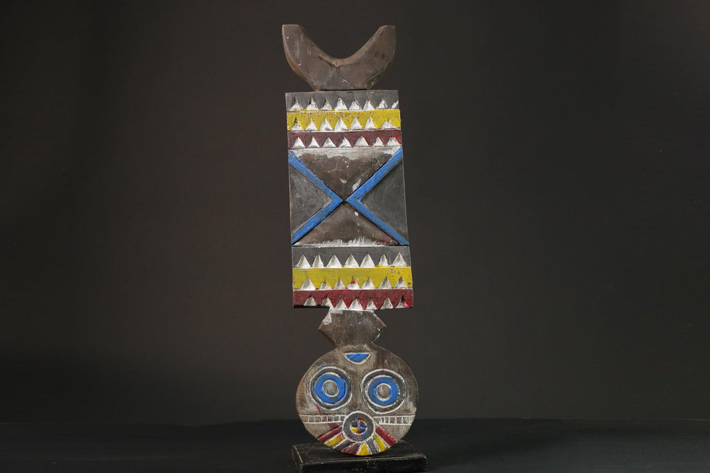 African mask wood African real figure vintage African masks for wall Bobo Plank Hand Carved -G1076