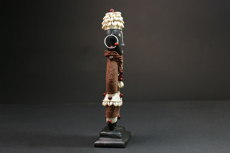 african statue wooden Beaded Namji Doll Décor eye catching in Home Décor statue-G1133