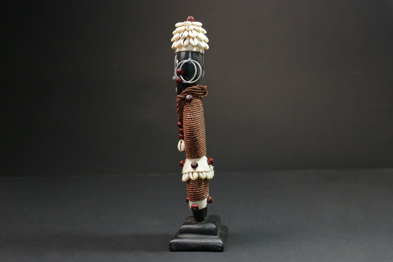 african statue wooden Beaded Namji Doll Décor eye catching in Home Décor statue-G1133