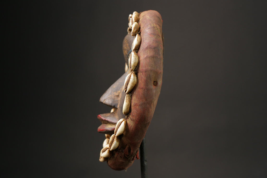 African mask wood African real figure vintage African masks for wall Dan Mask African Tribal Art-G1128