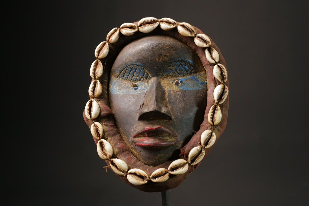African mask wood African real figure vintage African masks for wall Dan Mask African Tribal Art-G1128