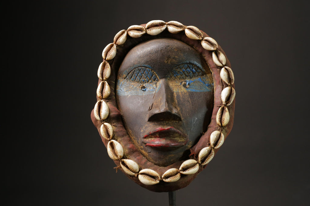 African mask wood African real figure vintage African masks for wall Dan Mask African Tribal Art-G1128