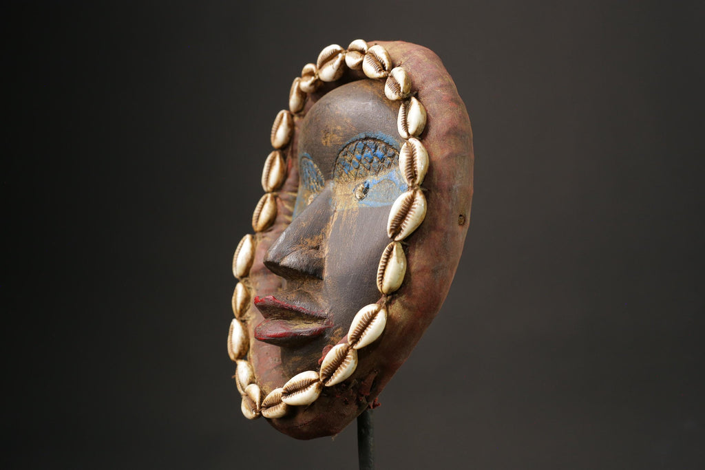African mask wood African real figure vintage African masks for wall Dan Mask African Tribal Art-G1128