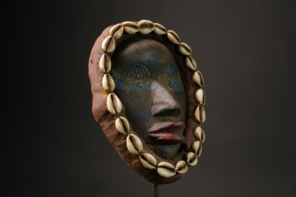African mask wood African real figure vintage African masks for wall Dan Mask African Tribal Art-G1128