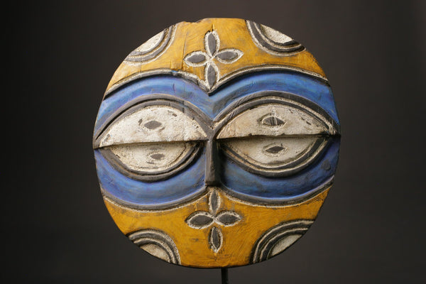 African mask wood African real figure vintage African masks for wall Home Décor Teke Collectibles -6022