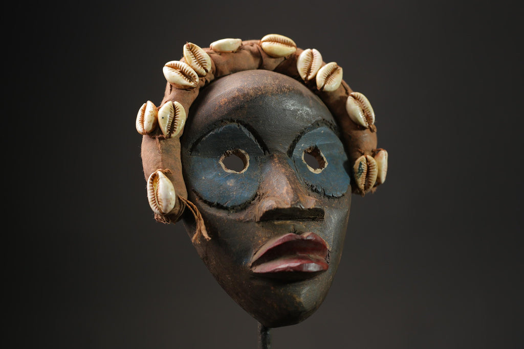 African wood mask antiques Décor carved wooden Hanging Dan Wall Hanging Masks for wall-9912