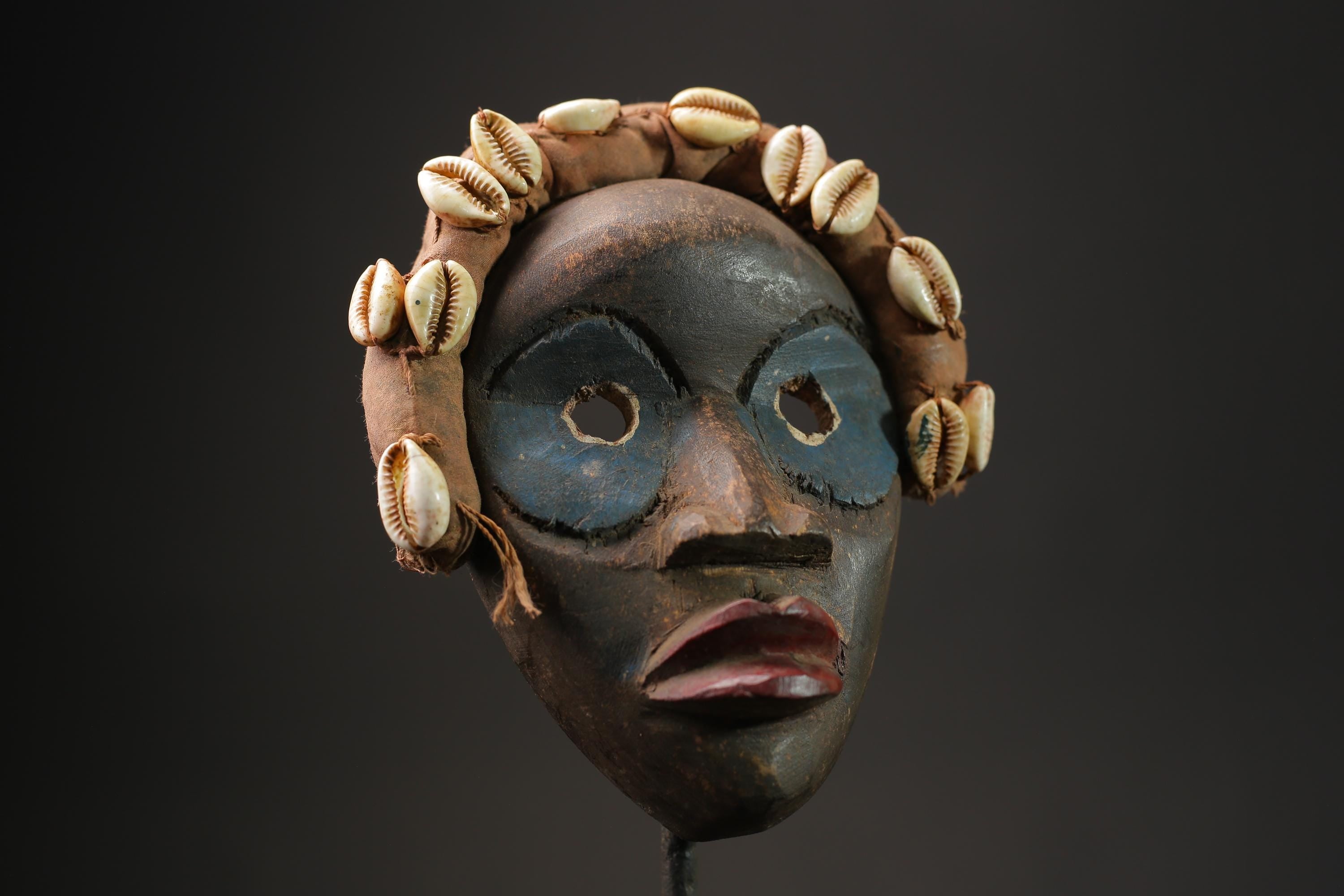 African wood mask antiques Décor carved wooden Hanging Dan Wall Hanging Masks for wall-9912