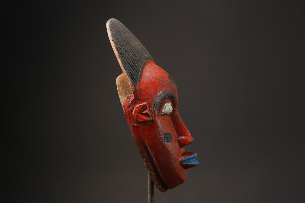 African wood mask antiques Hand Carved Vintage Wall Hanging Guro Masks for wall-9920
