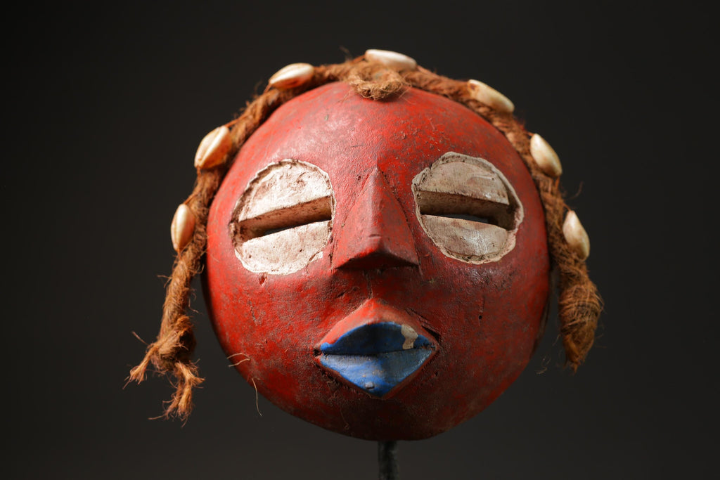 African Tribal Wood masks Sankofa Tribal Face Mask Wood Carved Wall Hanging-9929
