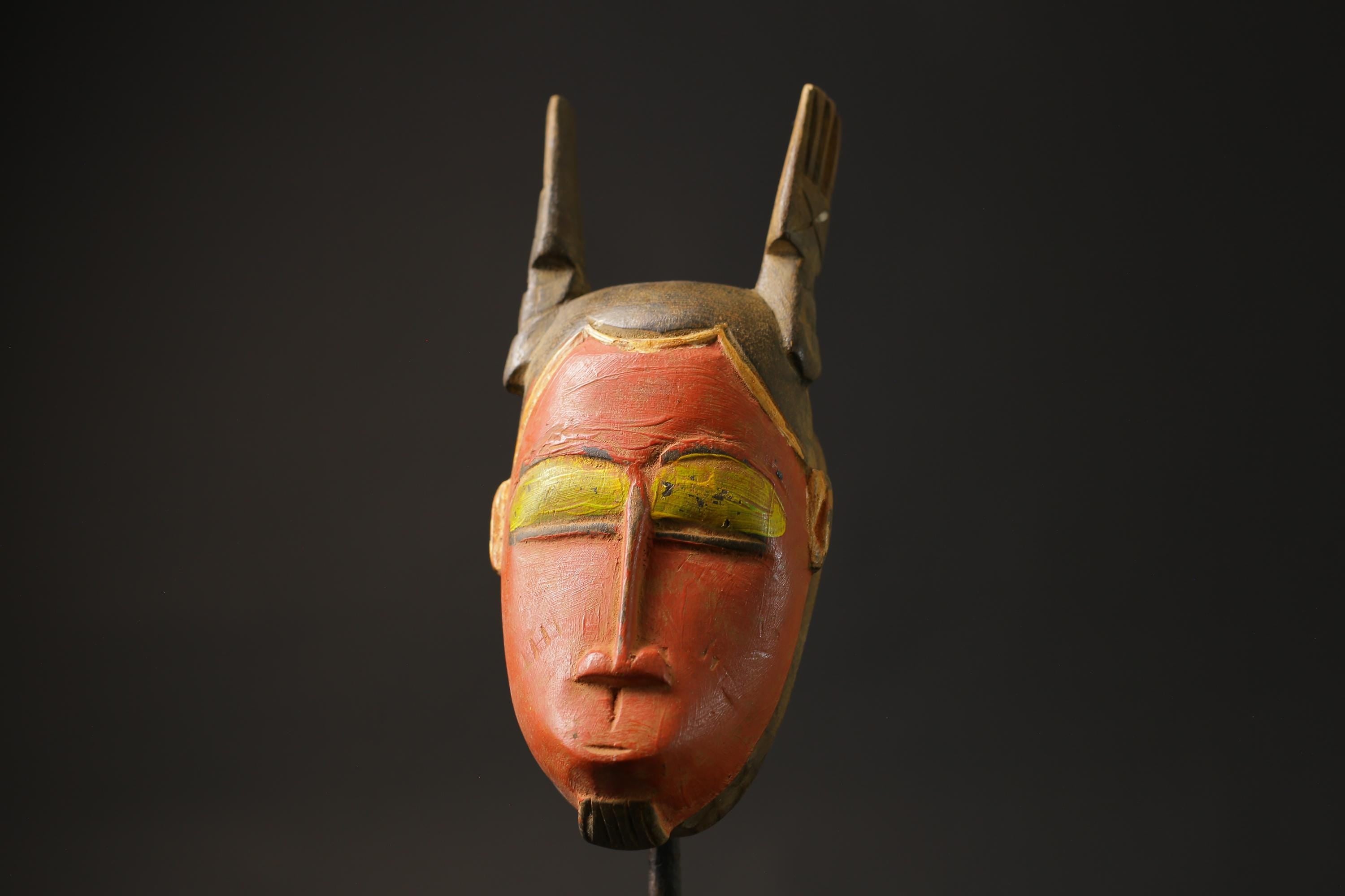 African mask antiques tribal art Wall Art Original West African Guro Gu Masks for wall-8634