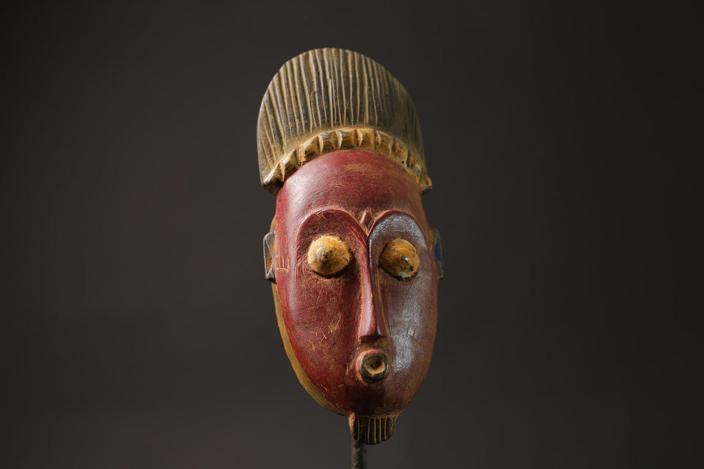 African mask antiques tribal Guro Mask vintage African Art Baule Antique Masks for wall-8637