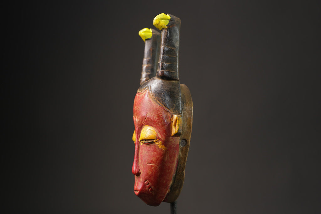 African mask antiques tribal art Face  Antiques Tribal Face Hanging Guro Masks for wall-8645