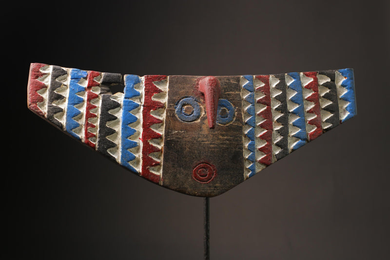 African wood mask antiques  Carved Vintage Wall Hanging Bedu plank Masks for wall-9908