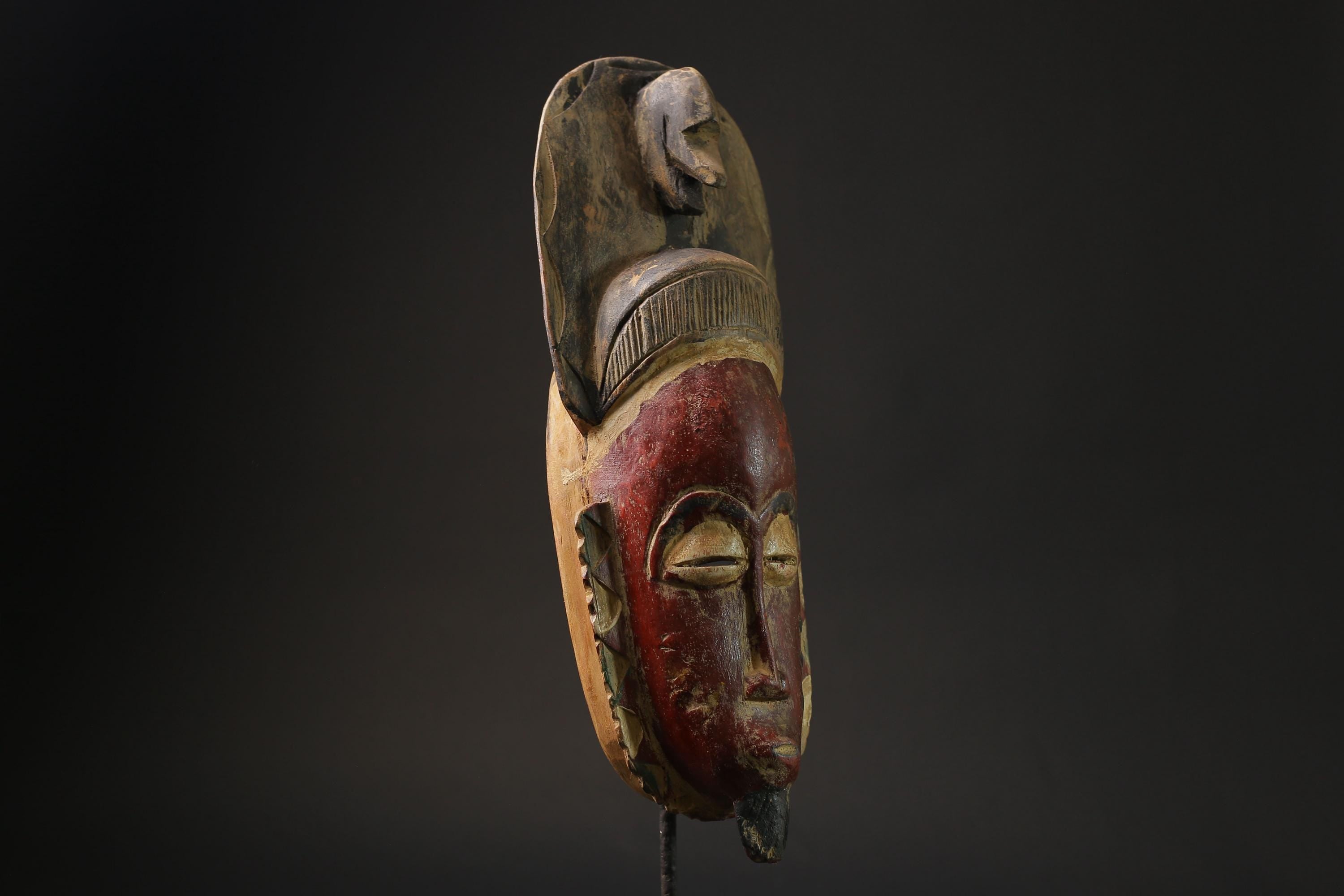African Wooden Wall Hanging vintage art tribal one piece Home Décor Guro Masks for wall-9938