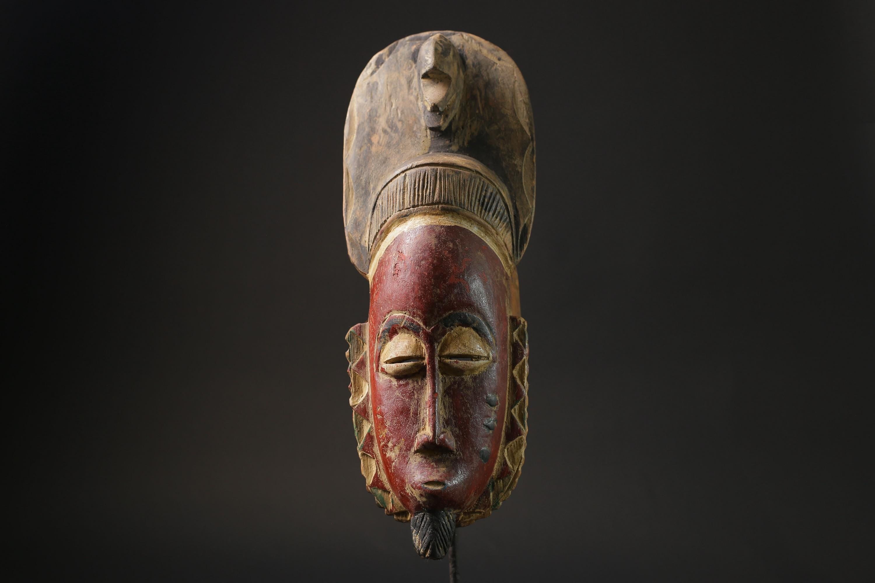 African Wooden Wall Hanging vintage art tribal one piece Home Décor Guro Masks for wall-9938