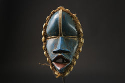 African Hand Carved Décor carved wooden mask Hanging Dan Mask Deangle Masks for wall-9939