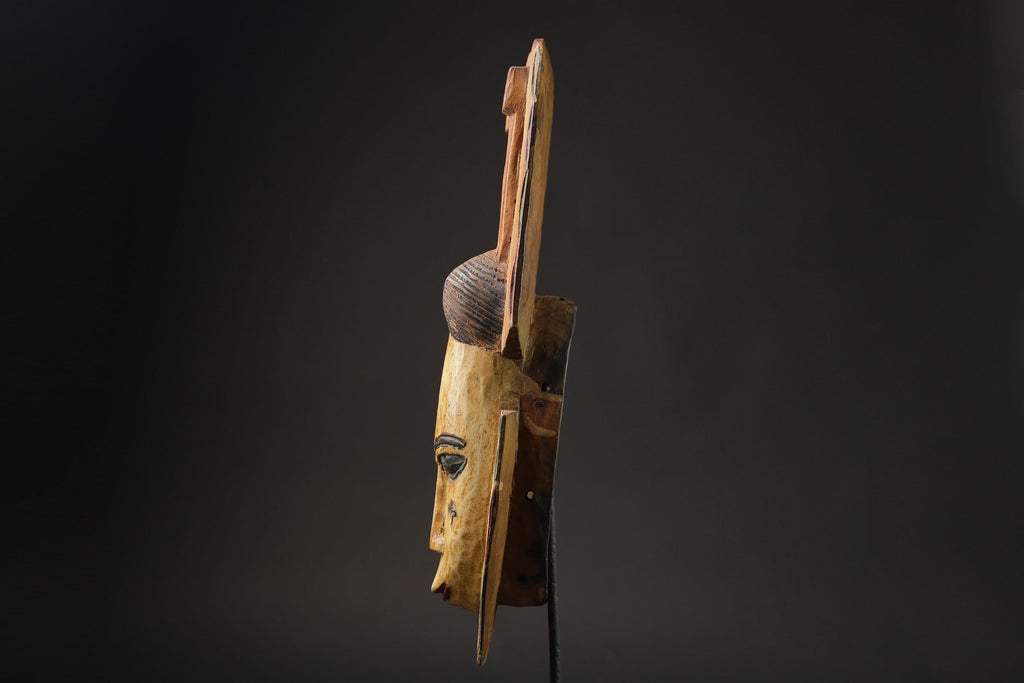 African wood mask antiques Tribal African tribal mask handcrafted Guro  Masks for wall-9941